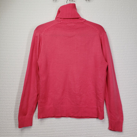 Vintage Alexanders Sporting Sweater Womens Medium Pink Turtleneck Knit Winter - Picture 2 of 13